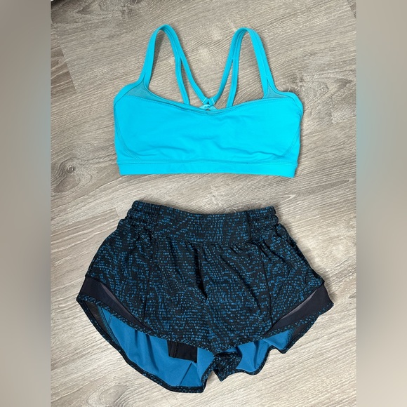 lululemon athletica Pants - Lululemon Hotty Hot shorts and bra. Shorts size 4, bra size 6